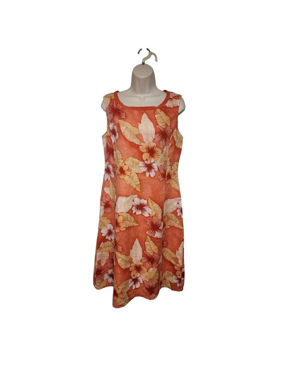 Cynthia Howie Women's Multicolor Orange Floral Sheath Dress Size 10